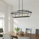 Surrey 6 Light 42 inch Matte Black/Vintage Brass Chandelier Ceiling Light